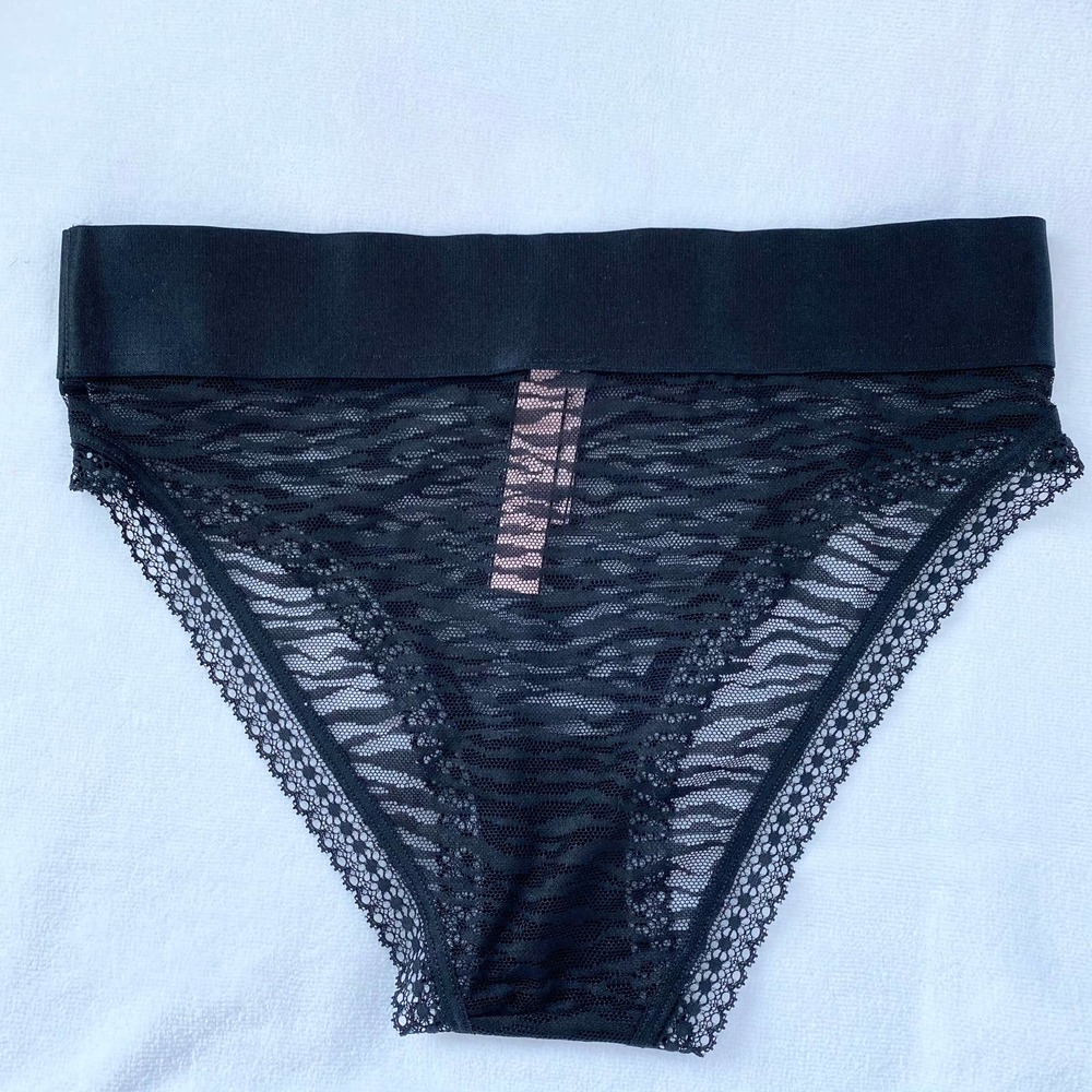 Victoria Secret Animal Print Shear High-Leg Cheeky Tanga Echancre Pantie Sz XS